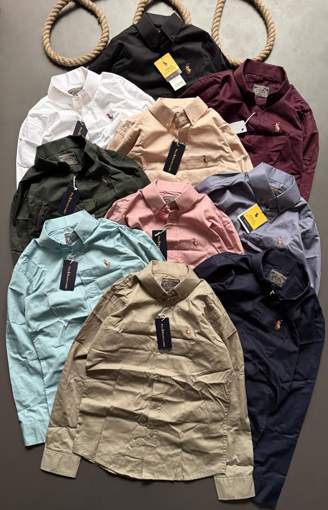 Premium Pure Cotton Full Sleeve Plain Shirt – Button Down Collar