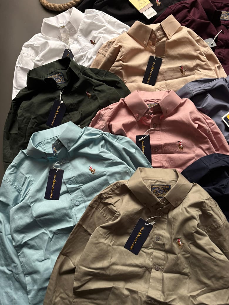Premium Pure Cotton Full Sleeve Plain Shirt – Button Down Collar