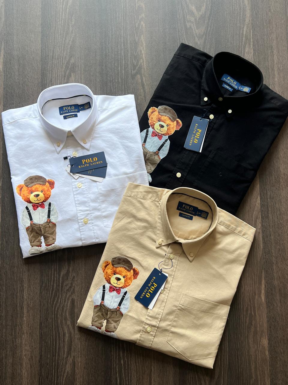 Elegant Teddy Bear Premium Designer Shirt – Oxford Cotton