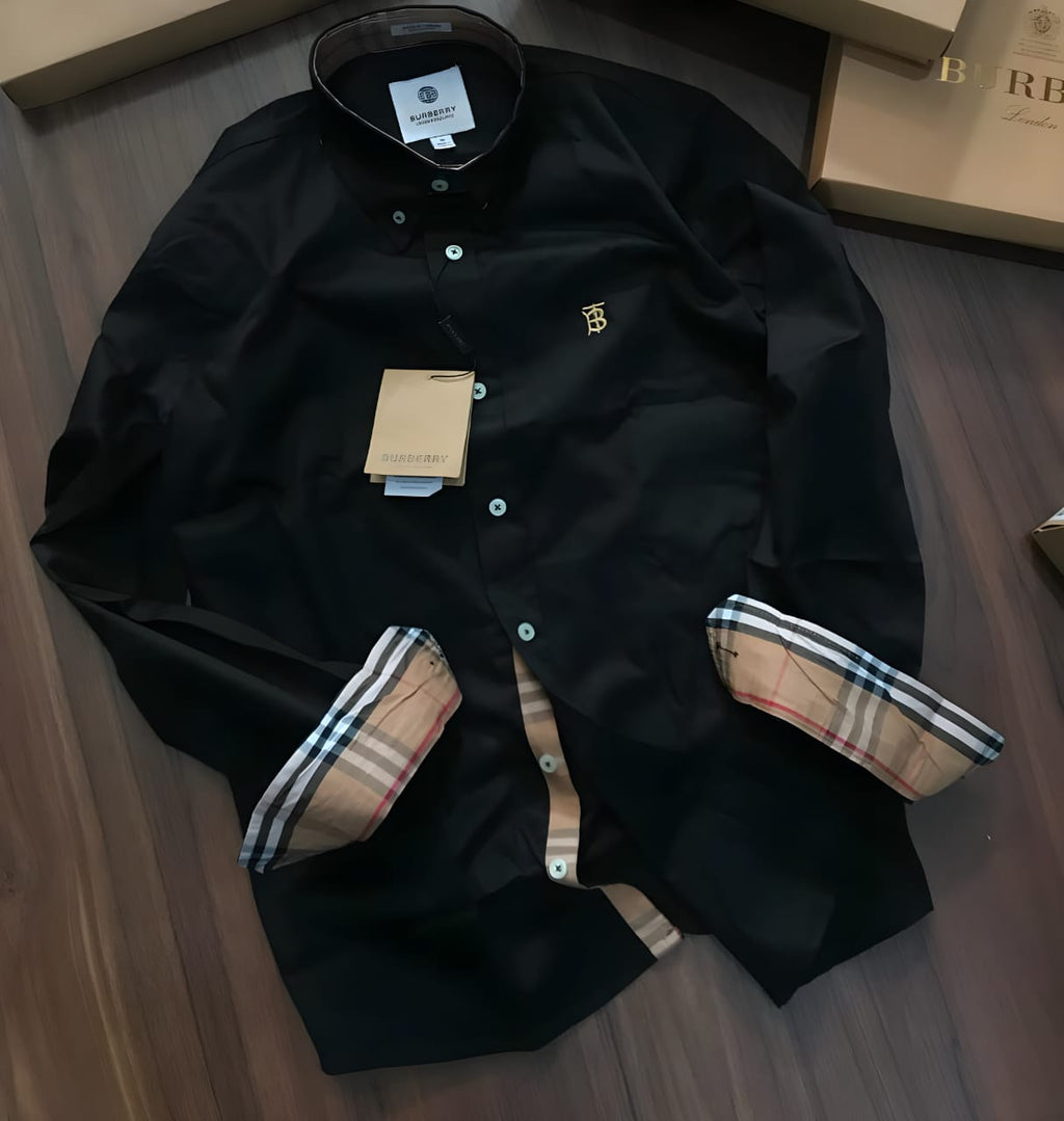 Inspired By Burberry Party Wear Cotton Formal Wear Shirt.