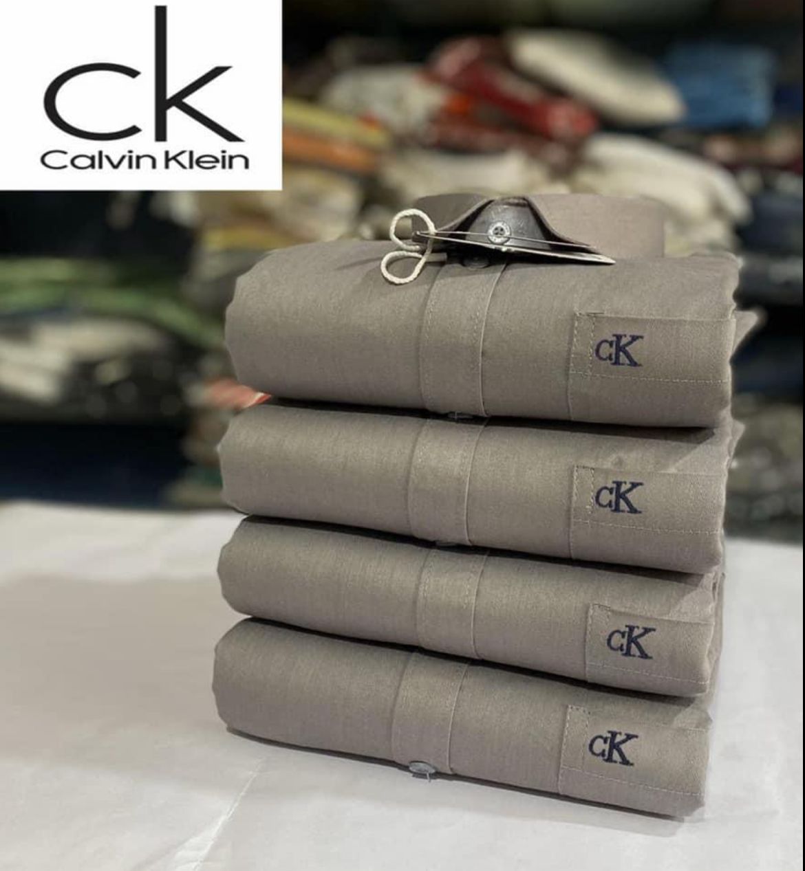 Regular Fit Full Sleeves Plain Shirt with Embroidered Logo CK – Premium Cotton Shirt - 1 Pc & Combo-4