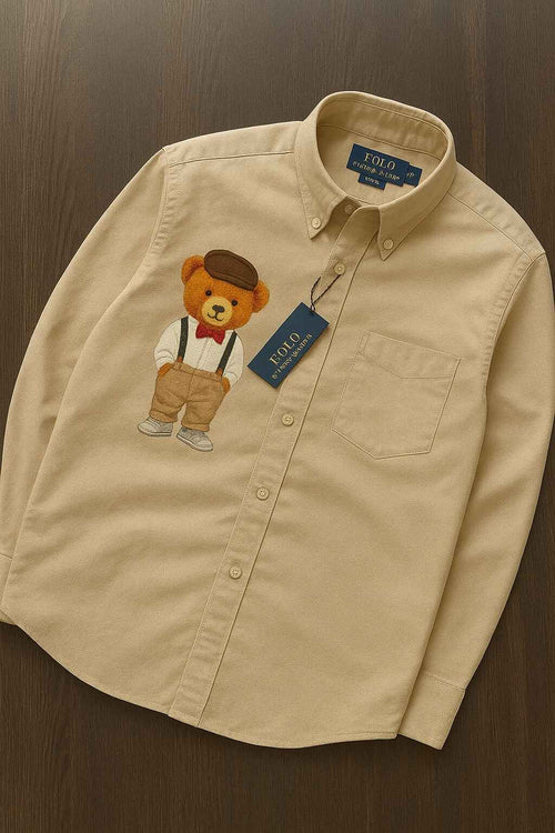 Elegant Teddy Bear Premium Designer Shirt – Oxford Cotton