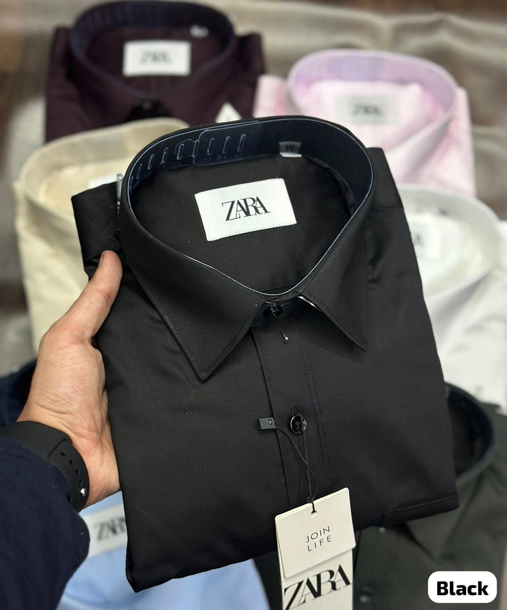 Cotton Full Sleeve Plain Shirt with Pocket – Premium Collection