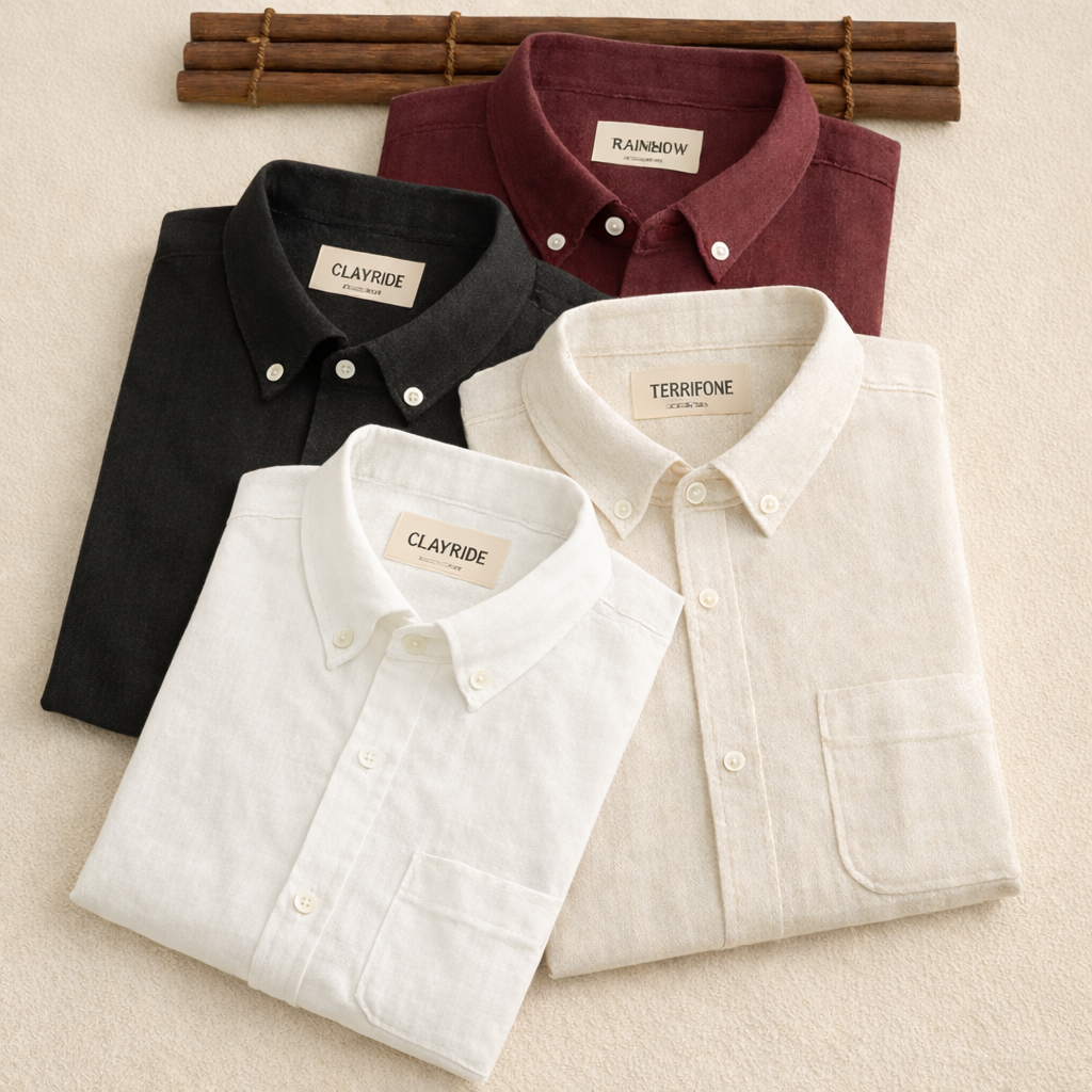 Men's Premium Line Linen Shirts (Pack Of 4)