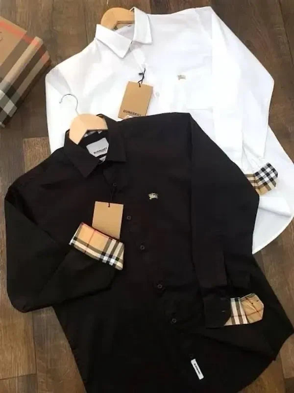 Inspired By Burberry Party Wear Cotton Formal Wear Shirt.