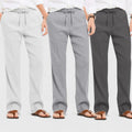 Combo of 3 Linen Loose Fit Men Pant Dark Gray-Gray and Light Gray-50366