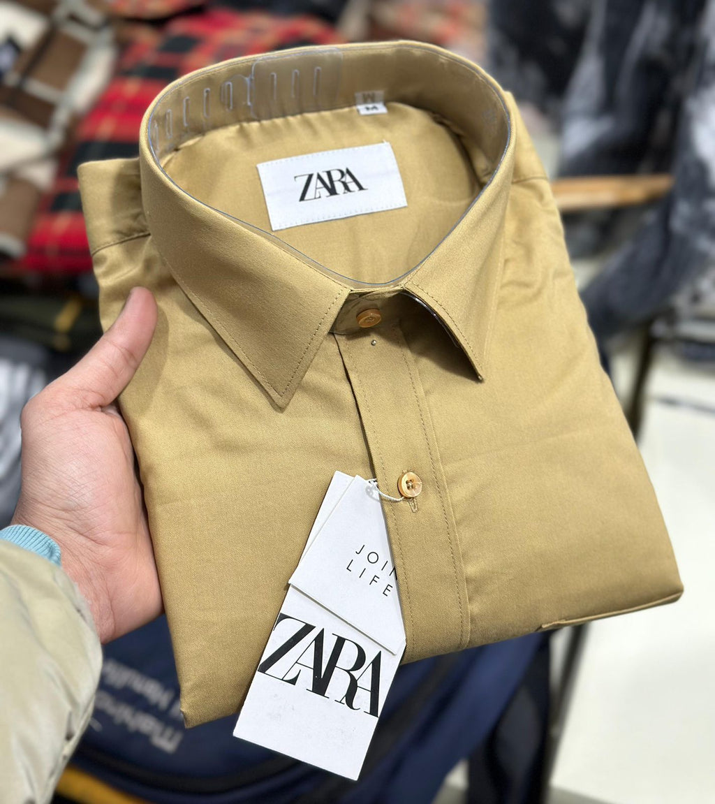 Cotton Full Sleeve Plain Shirt with Pocket – Premium Collection