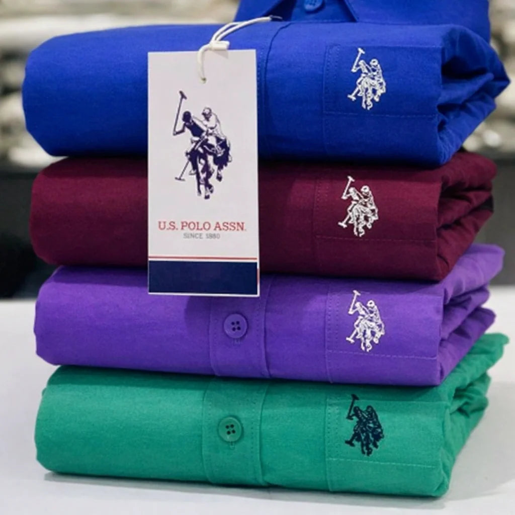 U.S. Polo Men’s 4-Shirts Combo | Cotton Blend | Stylish Colors | Premium Comfort