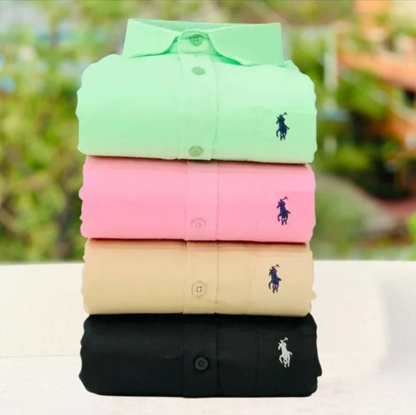 U.S. Polo Men’s 4-Shirts Combo | Cotton Blend | Stylish Colors | Premium Comfort