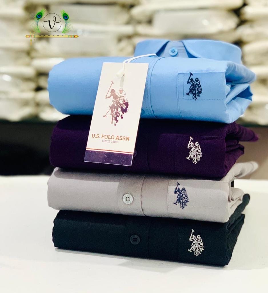 U.S. Polo Men’s 4-Shirts Combo | Cotton Blend | Stylish Colors | Premium Comfort