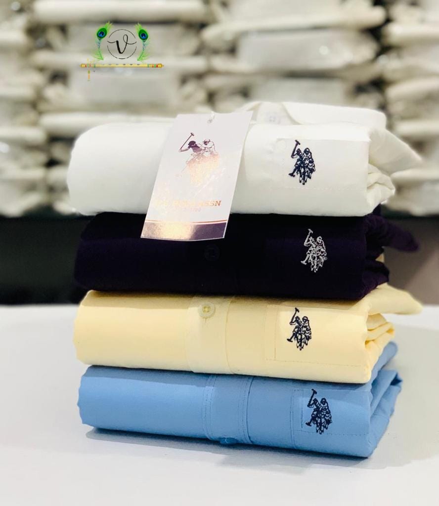 U.S. Polo Men’s 4-Shirts Combo | Cotton Blend | Stylish Colors | Premium Comfort
