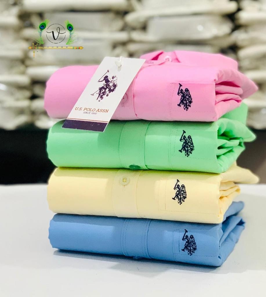 U.S. Polo Men’s 4-Shirts Combo | Cotton Blend | Stylish Colors | Premium Comfort