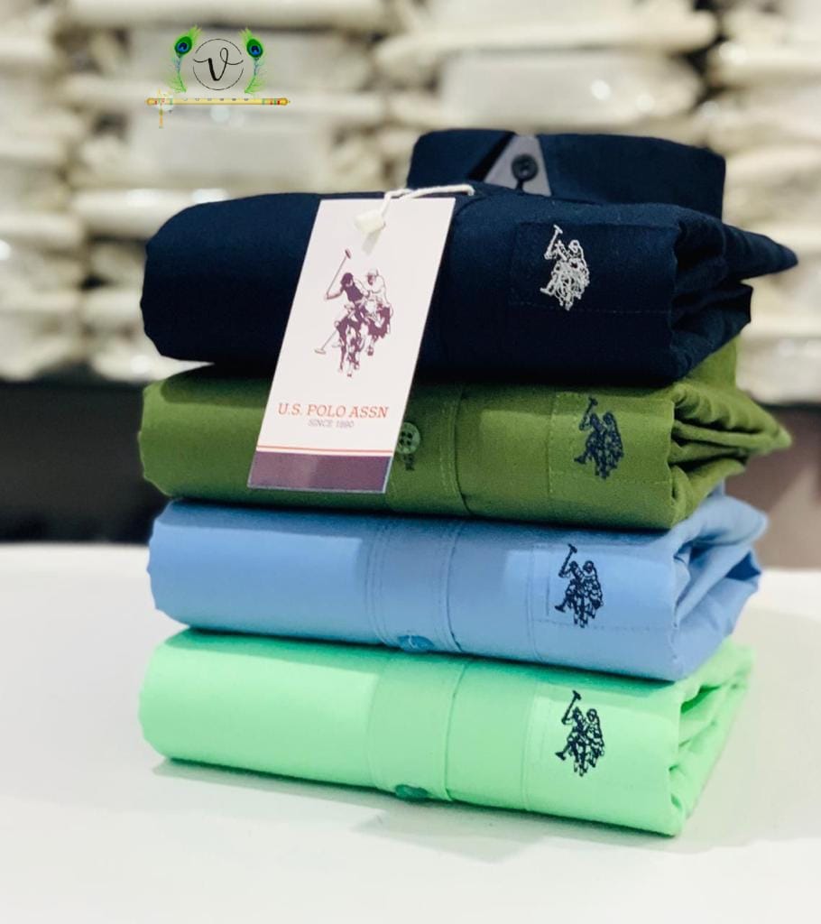 U.S. Polo Men’s 4-Shirts Combo | Cotton Blend | Stylish Colors | Premium Comfort