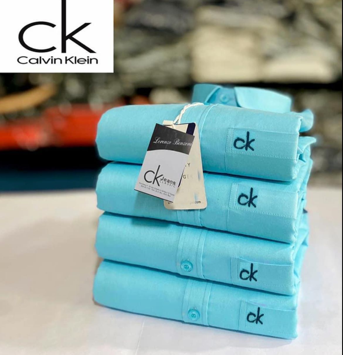 Regular Fit Full Sleeves Plain Shirt with Embroidered Logo CK – Premium Cotton Shirt - 1 Pc & Combo-4