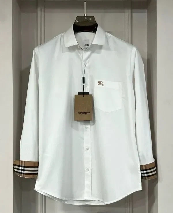 Inspired By Burberry Party Wear Cotton Formal Wear Shirt.