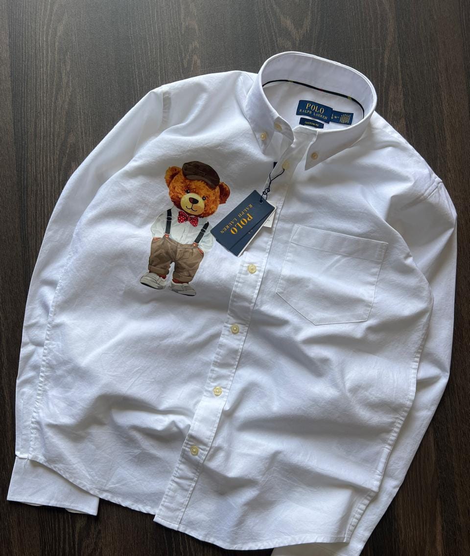 Elegant Teddy Bear Premium Designer Shirt – Oxford Cotton