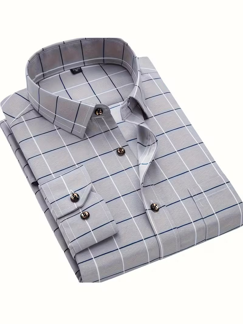 Men Full Sleeve Grey Casual Shirt (SKU-024)