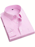 Men Full Sleeve Pink Striped Casual Shirt (SKU-039)