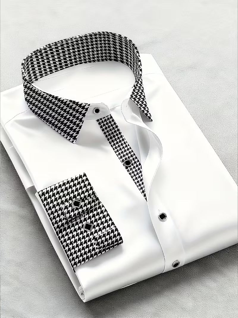 Men Full Sleeve White Casual Shirt (SKU-012)
