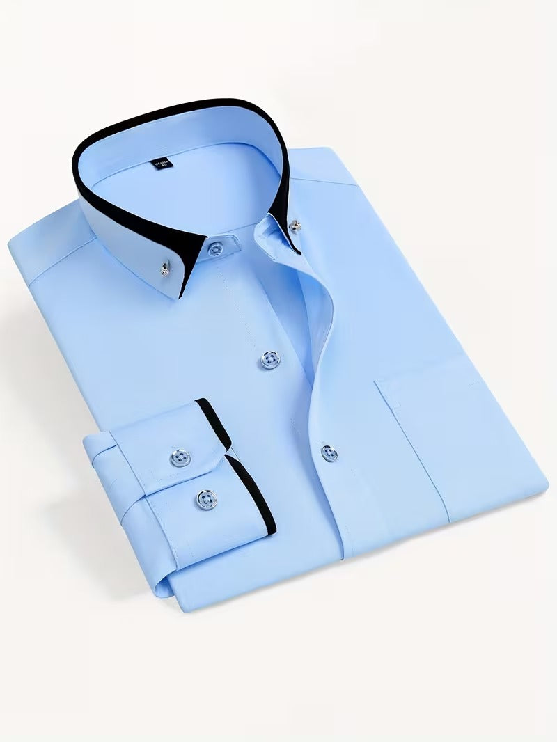 Men Full Sleeve Blue Casual Shirt (SKU-002)