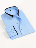 Men Full Sleeve Blue Casual Shirt (SKU-002)