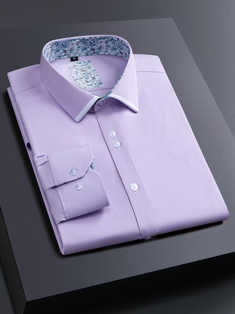 Men Full Sleeve Purple Casual Shirt (SKU-028)