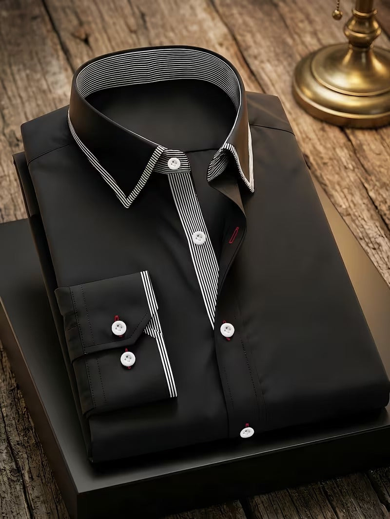 Men Full Sleeve Black Casual Shirt (SKU-032)