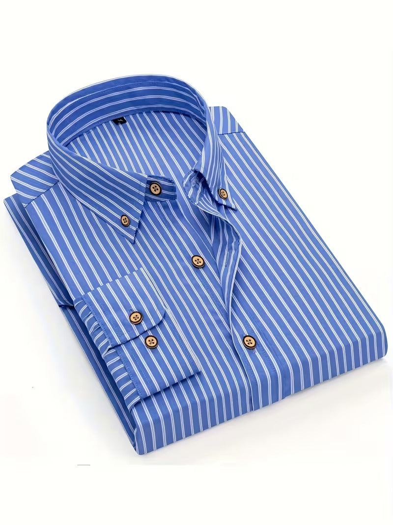 Men Full Sleeve Blue Casual Shirt (SKU-003)