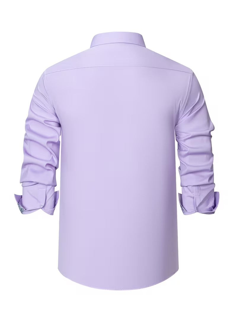 Men Full Sleeve Purple Casual Shirt (SKU-028)