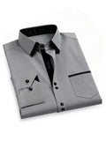 Men Full Sleeve Grey Casual Shirt (SKU-001)