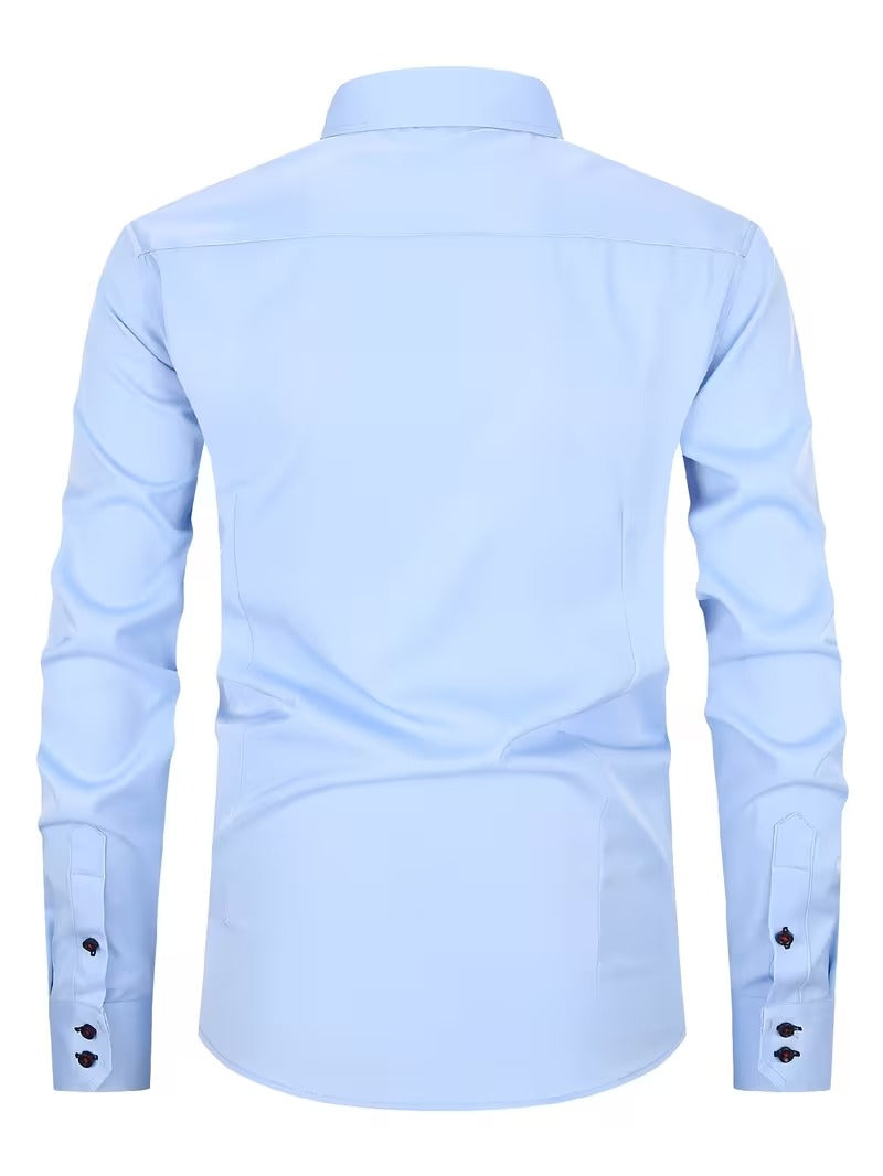 Men Full Sleeve Blue Casual Shirt (SKU-025)