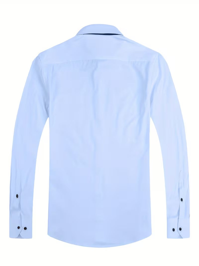 Men Full Sleeve Blue Casual Shirt (SKU-026)