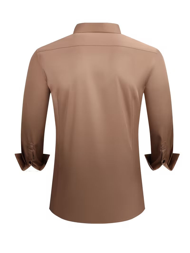Men Full Sleeve Brown Casual Shirt (SKU-040)