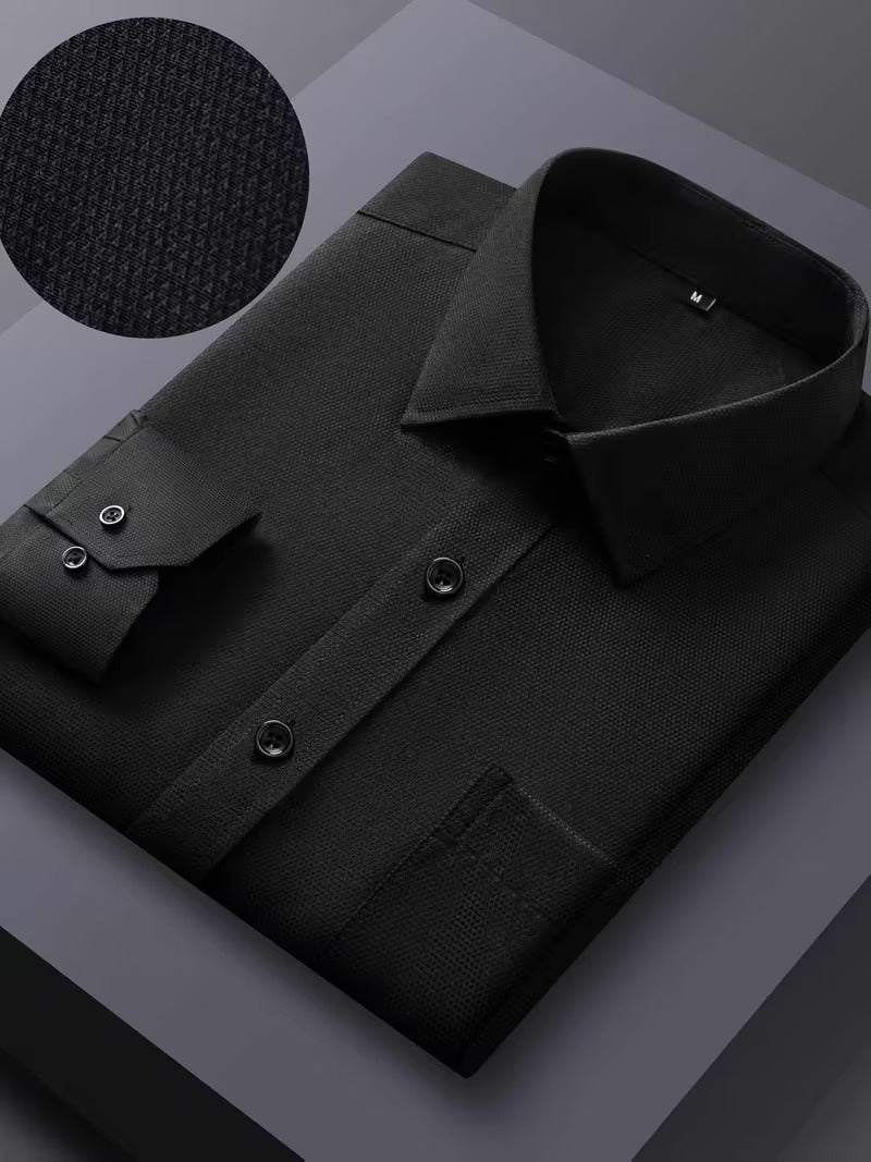 Men Full Sleeve Black Casual Shirt (SKU-022)