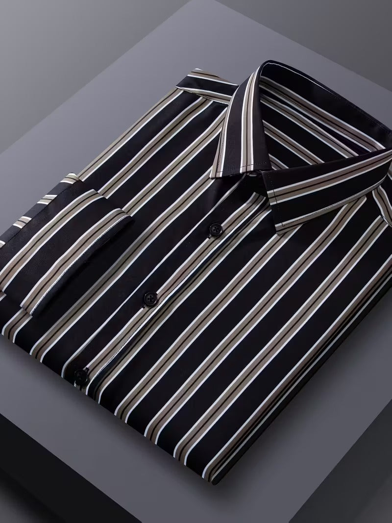 Men Full Sleeve Black Line Casual Shirt (SKU-016)