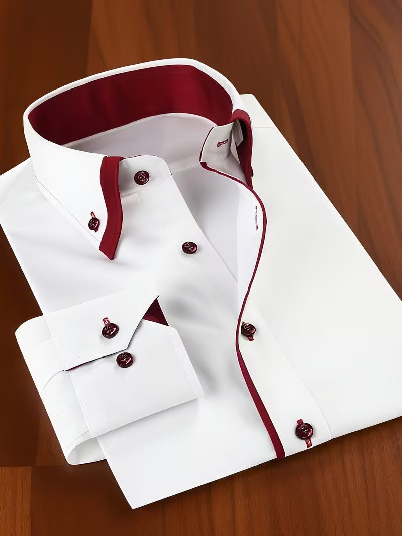 Men Full Sleeve White Casual Shirt (SKU-029)