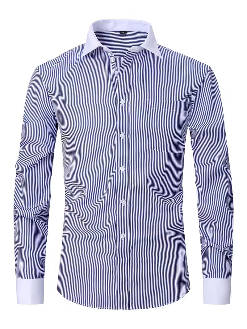 Men Full Sleeve Blue Line Casual Shirt (SKU-009)