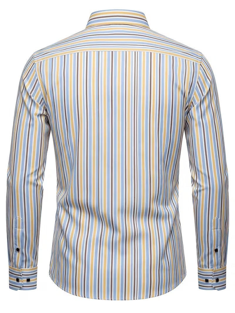 Men Full Sleeve Multicolor Line Casual Shirt (SKU-010)