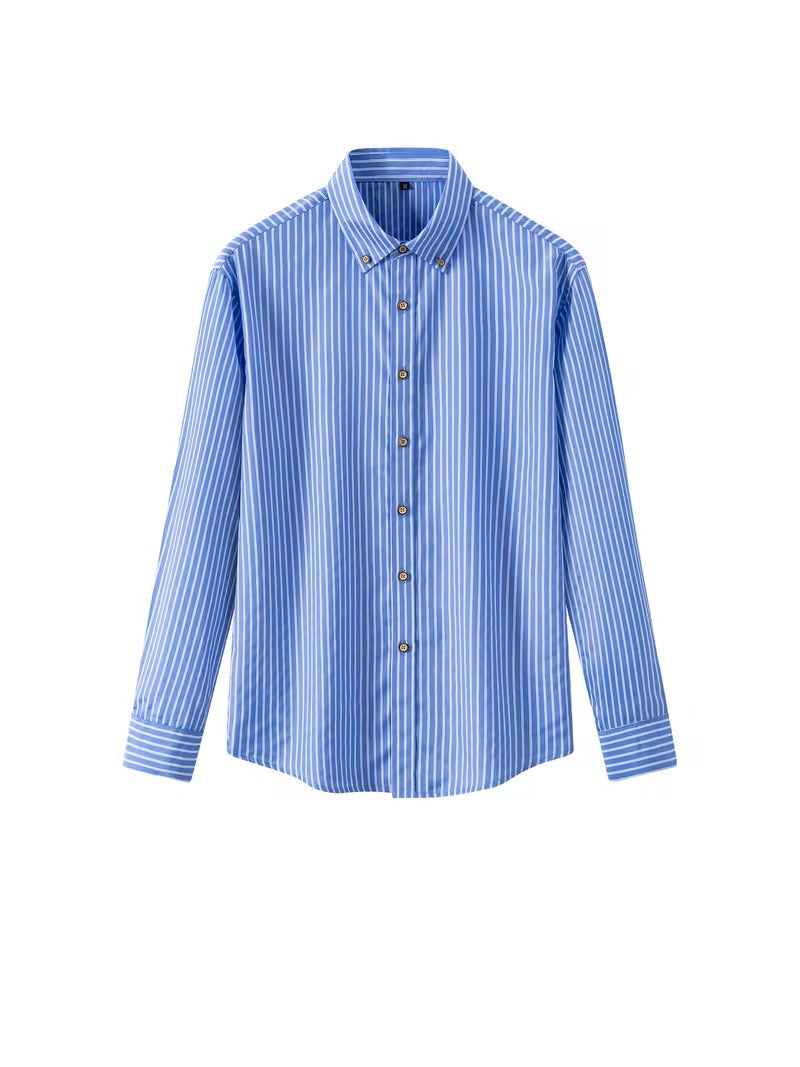 Men Full Sleeve Blue Casual Shirt (SKU-003)