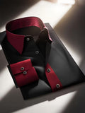 Men Full Sleeve Red and Black Casual Shirt (SKU-020)
