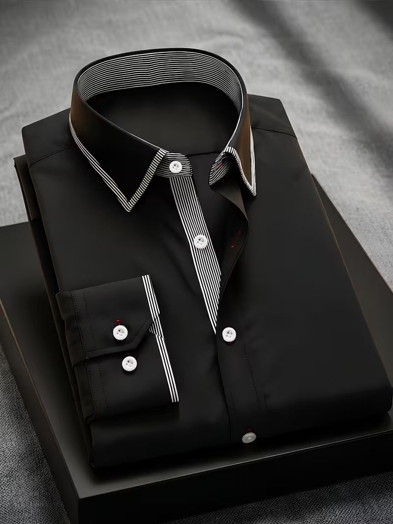 Men Full Sleeve Black Casual Shirt (SKU-032)