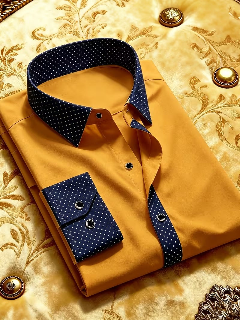 Men Full Sleeve Yellow Casual Shirt (SKU-013)