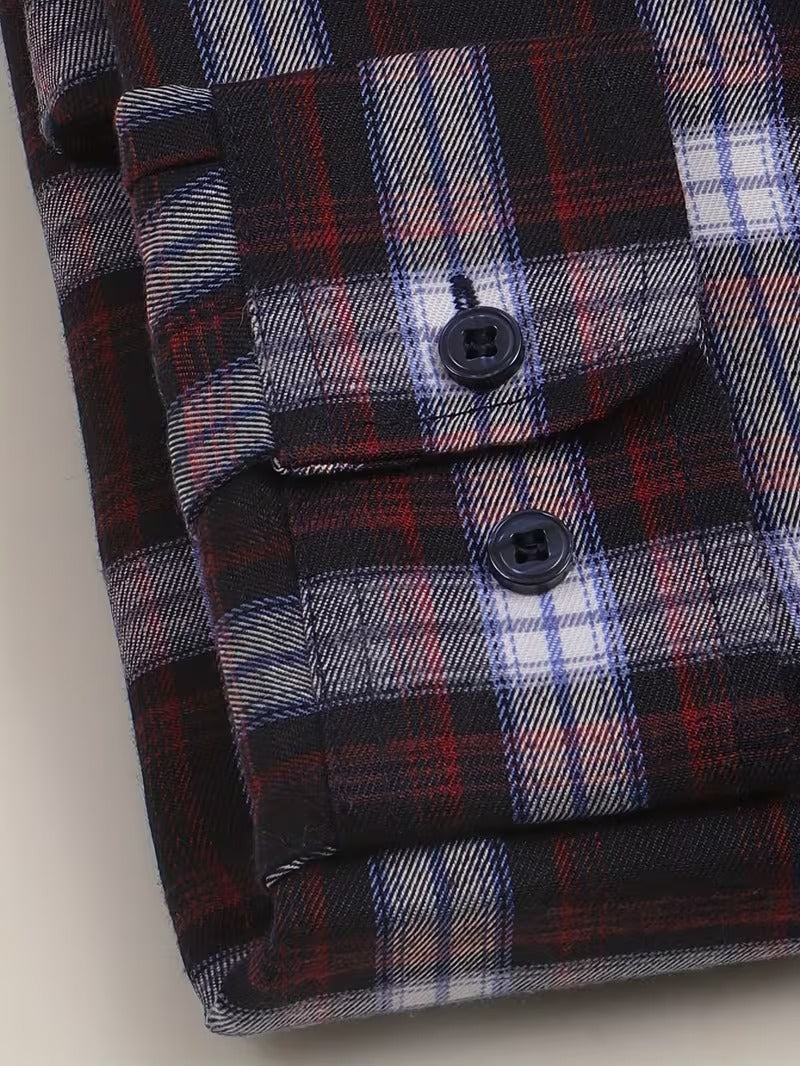 Men Full Sleeve Black Check Casual Shirt (SKU-031)