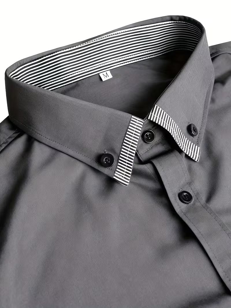 Men Full Sleeve Grey Casual Shirt (SKU-014)