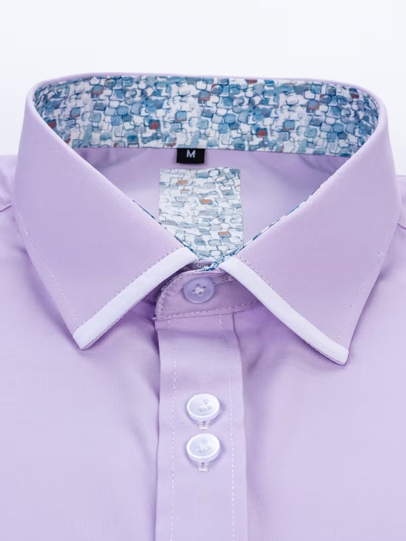 Men Full Sleeve Purple Casual Shirt (SKU-028)