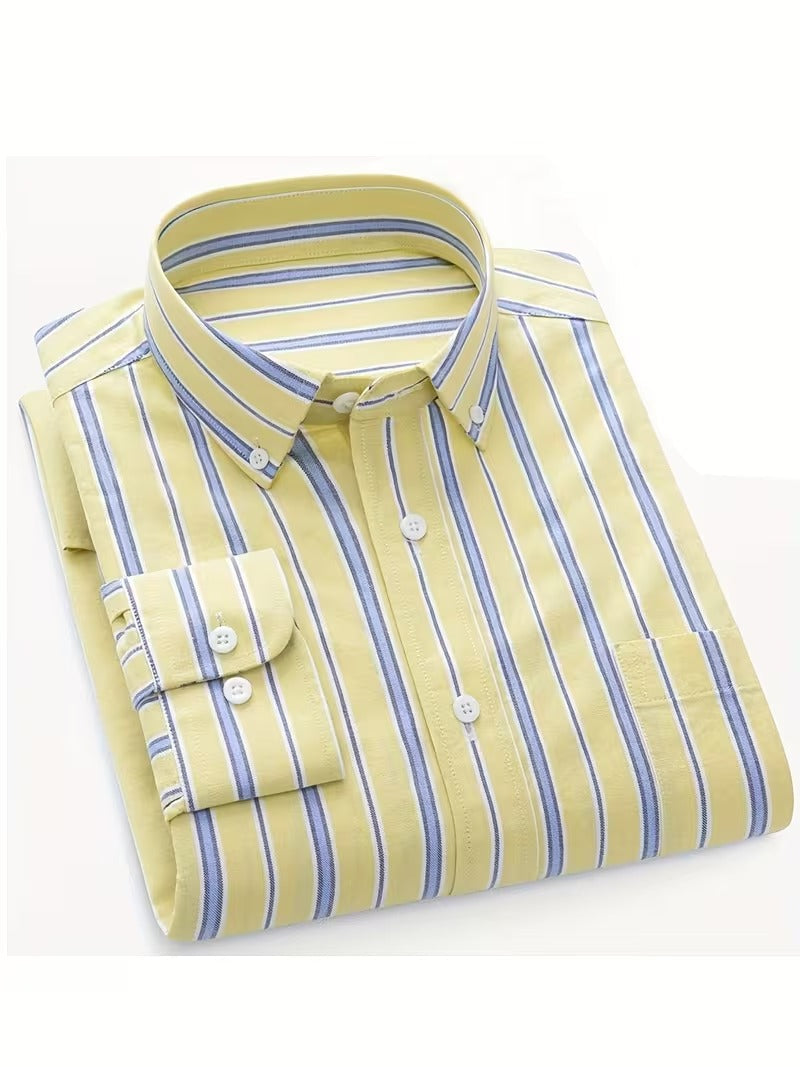 Men Full Sleeve Yellow Casual Shirt (SKU-008)