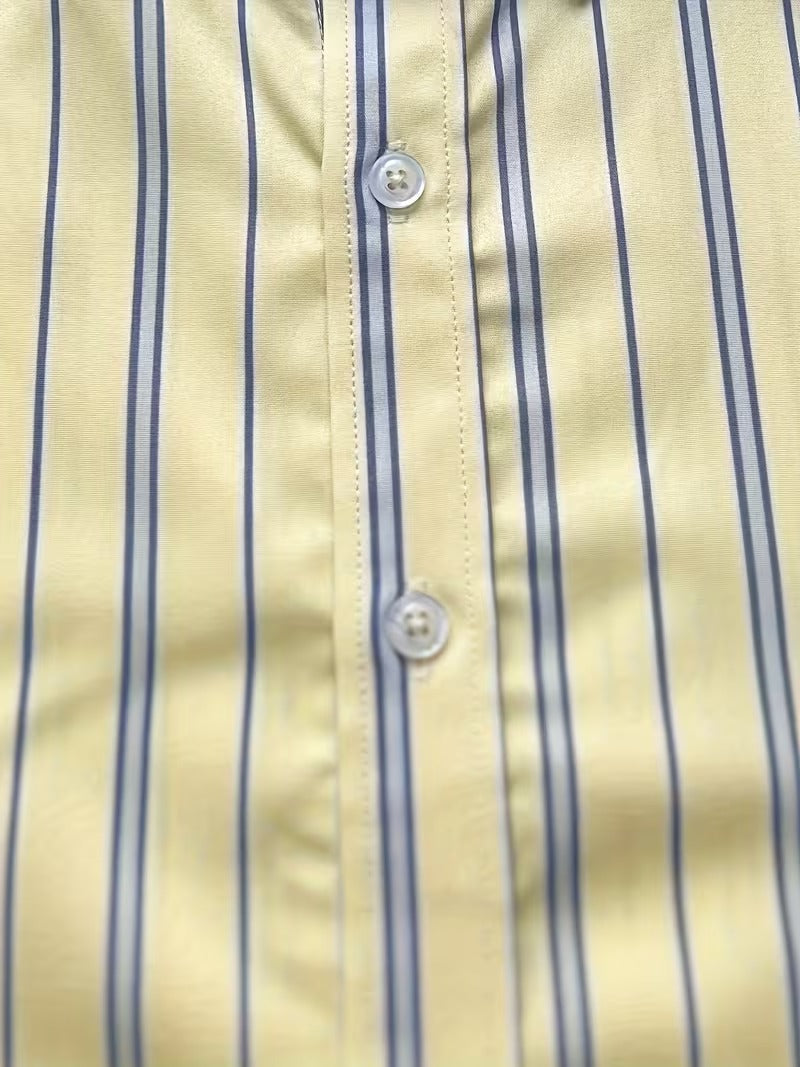 Men Full Sleeve Yellow Casual Shirt (SKU-008)