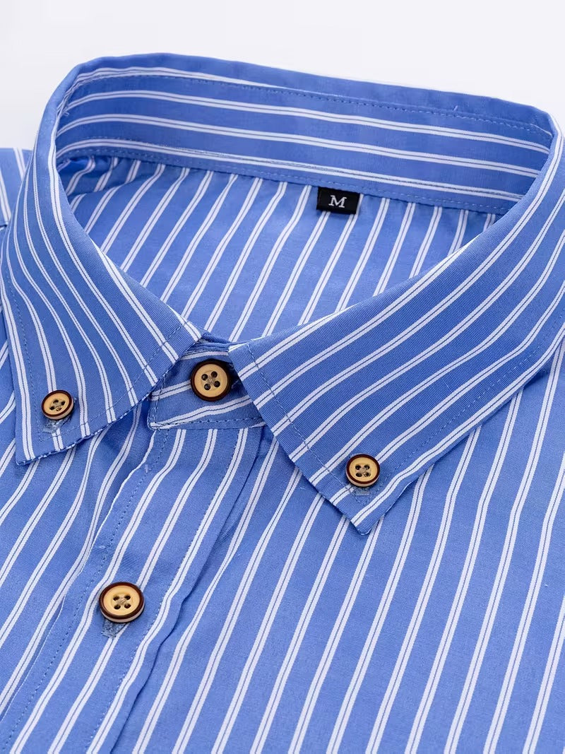 Men Full Sleeve Blue Casual Shirt (SKU-003)