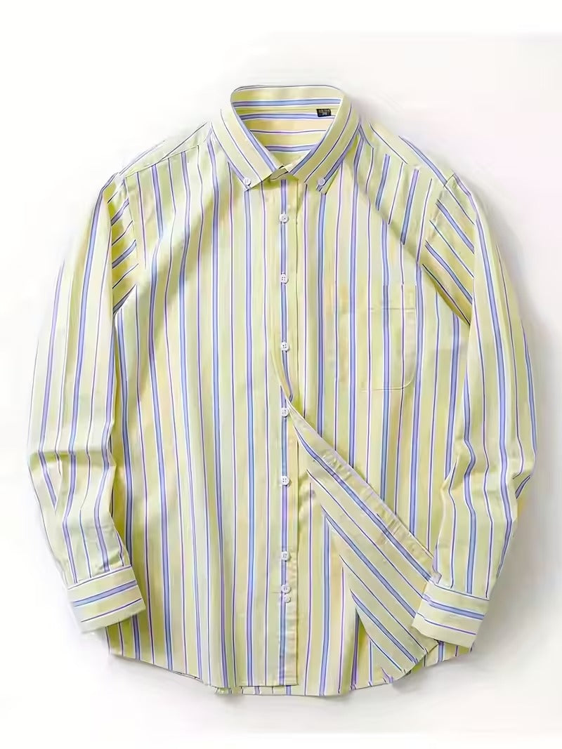Men Full Sleeve Yellow Casual Shirt (SKU-008)