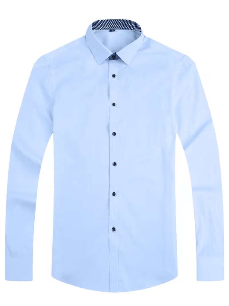 Men Full Sleeve Blue Casual Shirt (SKU-026)